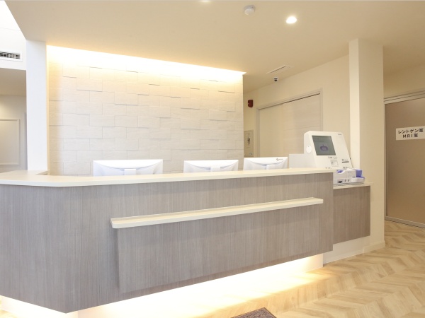 受付です。ホテルライクなデザインです。