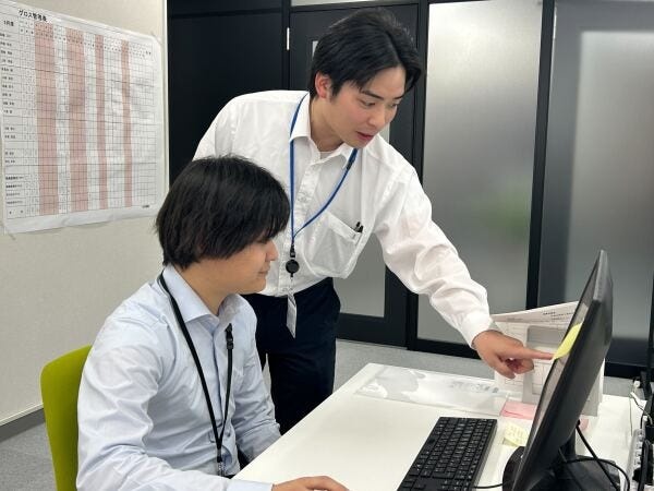 入社から約1か月間は専任の研修担当がその方の進捗に合わせて研修を行います！