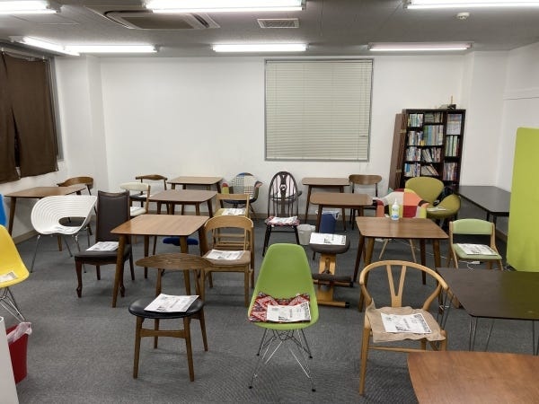 保護者むけの勉強会の準備の様子