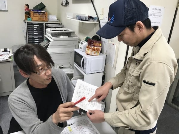 運行前の指示はきっちり行います。未経験の方でも安心して乗務していただけます。