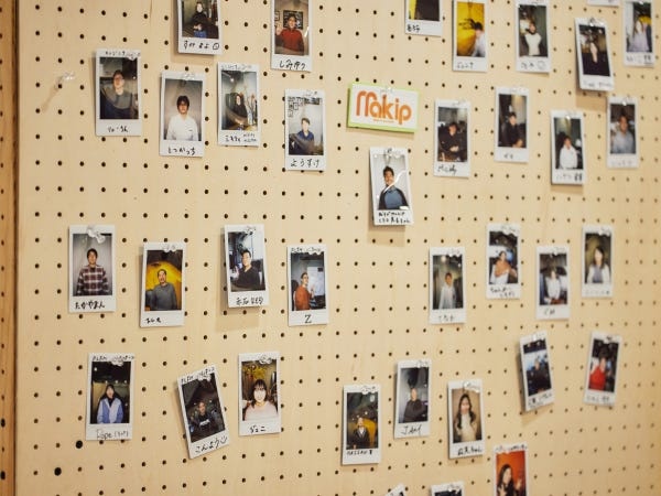 Makipはあだ名文化があり、オフィスの一角にはあだ名ボードがあります。