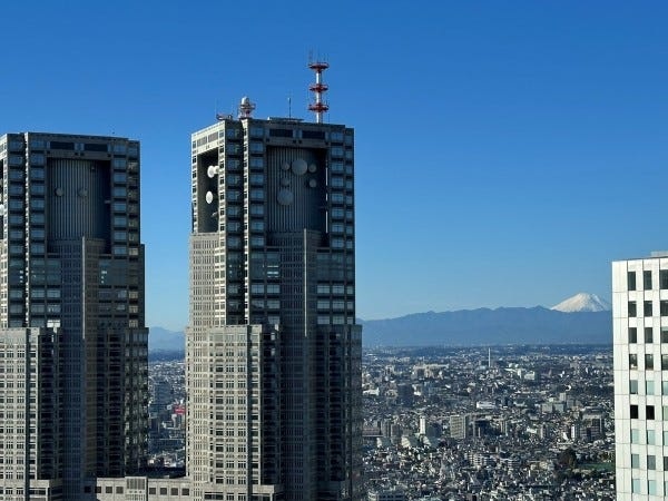 駅直結なので悪天候でも快適に出勤できます。新宿新都心の街並み、都庁、そして富士山も拝むことが出来ます！
