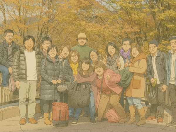 コロナ前にしていた事務所旅行写真。今年は7年ぶりに＠大阪万博も開催します。（※写真加工あり）