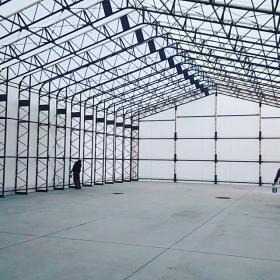 大型テント倉庫を製作します