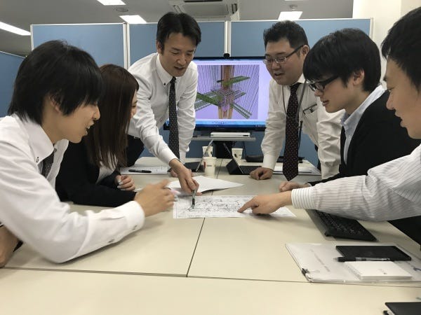 業務前にはチームで意思疎通の打合せを行います
