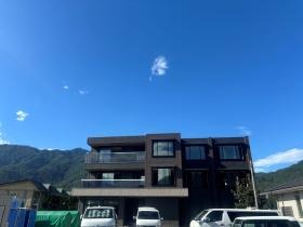 富士山と河口湖とホテル 風鈴