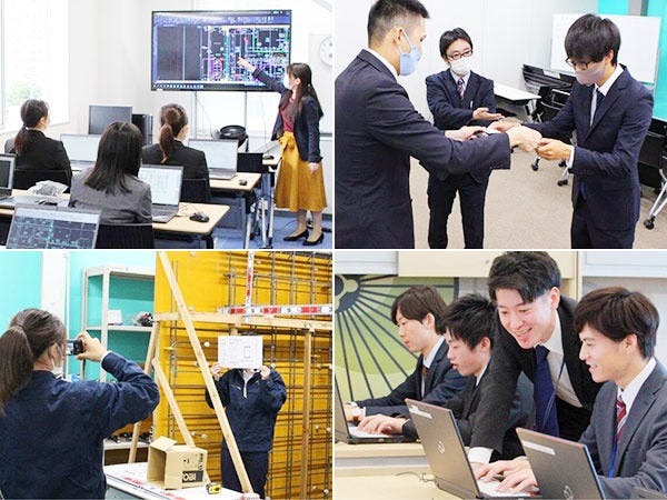 こちらは入社後の研修風景。誰でも理解できるように、ゆっくりと丁寧に、講師がイチから教えてくれます。たくさんの同期と一緒に頑張りませんか？