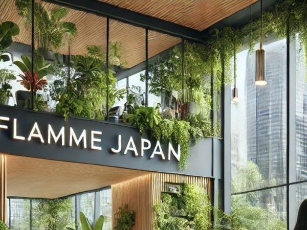 六本木ヒルズにある本社オフィスです。緑と光にあふれ、風通しの良いフラームの社風を表しています。