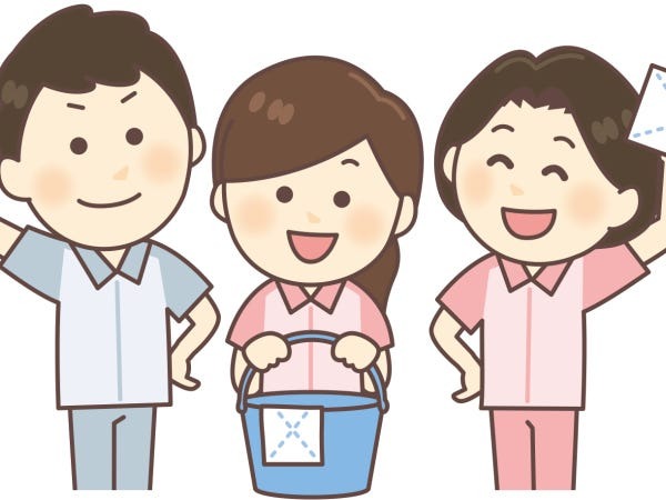 ビジネスホテルの清掃スタッフ