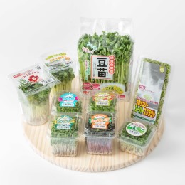 「豆苗」や「ブロッコリースプラウト」など高い栄養価を持つ「高成分野菜」などを生産・販売しています。