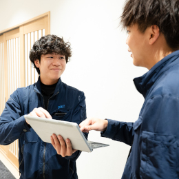 作業は基本、2人1組。先輩のポジション目指して、着実に成長していけます。