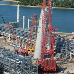 巨大なプラント建設現場で活躍できます！