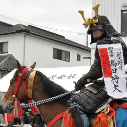 相馬野馬追の様子。代表自ら参加し、お祭りを盛り上げています！