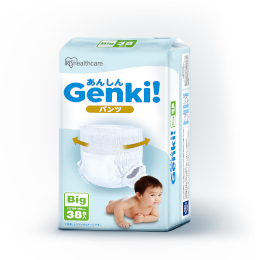 新規事業『赤ちゃん用 紙おむつ製造』では、培ってきたマスク・不織布の製造ノウハウを活かしています。