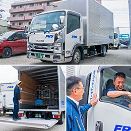積降ろしに便利なパワーゲート付き。会社負担で仕事に必要な免許の資格取得も可能です。
