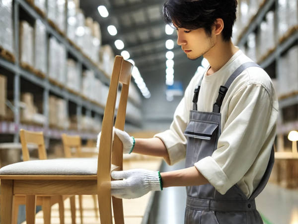 家具の部品の仕分け