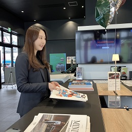 受付事務はお店の印象を決める重要な存在。お客様に「来て良かった」と感じていただけるよう取り組みます。