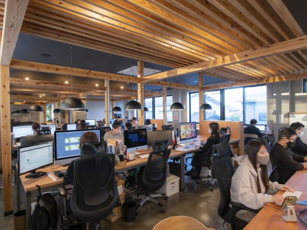 落ち着いたオフィス環境です