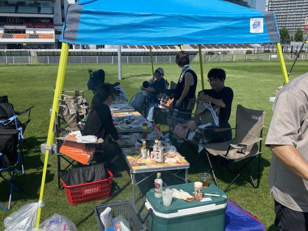 2024年9月に行ったバーベキューの模様です！川崎競馬場にて行いました。