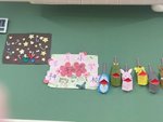 こどもたちの作品をキッズルームに展示したりしています。